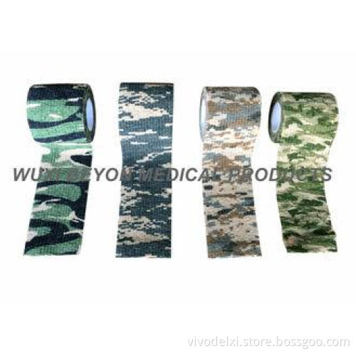 Camouflage Cohesive Wrap Self Adhesive Bandage For Military